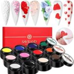 Safyland 3d sculpting gel set 12 nouvelles couleurs développées de sculpture pour ongles