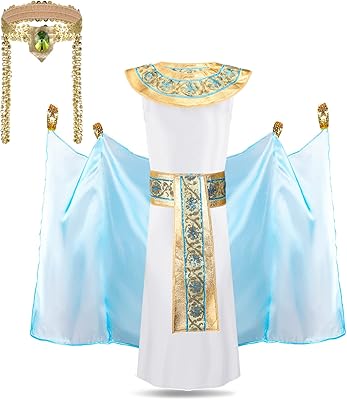 Costumes égyptiens pour filles, ensemble d'accessoires de costume de cléopâtre égyptienne antique pour enfants, robe bleue fantaisie pour les fêtes de mascarade du mardi gras pour enfants de 6 à 8 ans. La boutique en ligne DIAYTAR COTE D'IVOIRE offre une grande variété de produits, allant des articles ménagers aux produits high-tech, en passant par les vêtements et les accessoires. Cette diversité de produits permet aux clients de trouver facilement ce qu'ils cherchent.