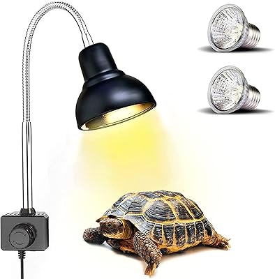 Lampe chauffante pour reptiles tortue ekam avec ampoules 50 w et 70 w