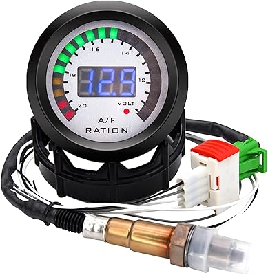 Artilaura 2-1/16\" 52mm led digital air/carburant ratio gauge racing avec capteur d'oxygène o2