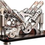 Modèle de moteur stirling à quatre cylindres modèle en métal thermique vapeur éducatif