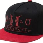 Jinx diablo ii : resurrected hell to pay casquette de baseball snapback, noir/rouge