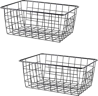 Paniers de rangement en fil métallique fcg home, panier en fil métallique
