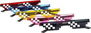 5 pièces de lunettes de soleil au design amusant, lunettes en mosaïque amusantes