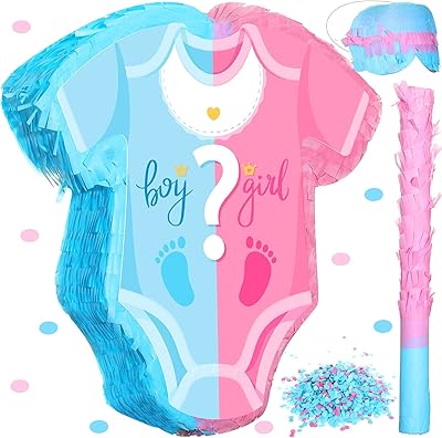 Ensemble pinata saratty pour révéler le genre avec bâton de pinata à confettis et bandeau pour les yeux, pyjama pinata rose et bleu pour bébé, décorations de fête pour révéler le genre pour garçons et filles, 12,6 x 12 pouces. La boutique en ligne DIAYTAR COTE D'IVOIRE fait figure de leader en Côte d'Ivoire en proposant une expérience d'achat en ligne sécurisée et conviviale. Les clients peuvent profiter d'une navigation aisée et d'une livraison rapide pour la plupart des produits.