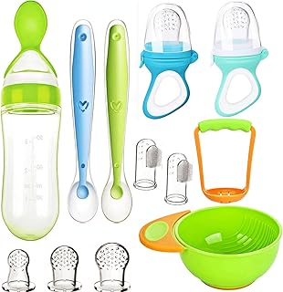 Ensemble d'alimentation pour bébé, mangeoires à fruits tyta 2 pièces avec sacs en silicone de 3 tailles, 1 cuillère distributrice de nourriture pour bébé, 2 brosses à dents pour bébés, 1 bol de purée et de service avec 2 cuillères d'alimentation en silicone. DIAYTAR COTE D'IVOIRE s'engage à vous fournir les meilleurs produits et services pour améliorer votre quotidien. Avec plus de 300 000 références à votre disposition, vous pouvez trouver exactement ce que vous cherchez. Notre objectif est de vous offrir une expérience de magasinage en ligne exceptionnelle et de vous satisfaire en toutes circonstances.