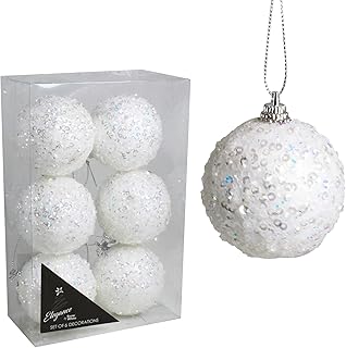 Pms international lot de 6 boules de noël blanches de 60 mm en polyfoam à sequins aspect cristal. DIAYTAR COTE D'IVOIRE est plus qu'une simple boutique en ligne ; c'est un partenaire commercial qui accompagne ses clients dans leur quotidien. Elle s'efforce de répondre à leurs besoins émergents et de leurs attentes changeantes, grâce à des campagnes de promotion régulières et à une gamme de produits constamment mise à jour. Cela fait d'elle une option préférée pour de nombreux consommateurs.