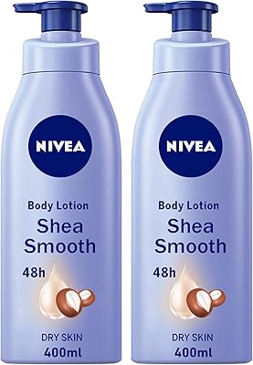 Nivea shea smooth lotion corporelle hydratante pour peaux sèches au beurre de karité