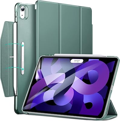 Étui smart cover esr à trois volets compatible avec ipad air 5e génération et ipad air 4e génération (10,9 pouces), compatible avec ipad air 5 et ipad air 4 avec clip, série ascend, vert foncé. DIAYTAR COTE D'IVOIRE se distingue par son engagement envers la satisfaction de ses clients. Avec une équipe de support dédiée et une politique de retour flexible, la boutique garantit que les clients sont satisfaits de leurs achats. De plus, la boutique propose régulièrement des nouveautés et des produits à la mode, ce qui permet aux clients de rester à la pointe de la tendance.