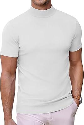 Pull de couleur unie à manches courtes et col rond pour hommes, t-shirt