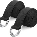 Sangle de yoga de 6 pieds [paquet de 2], sangle élastique douce moko