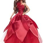 Poupée de collection barbie signature 2022 | cheveux bruns ondulés support