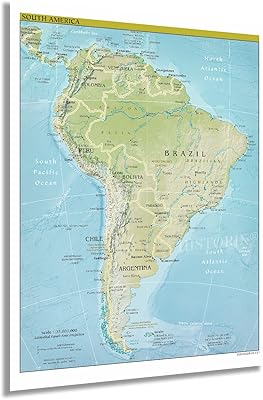 Affiche de carte historix 2021 de l'amérique du sud - art mural 18