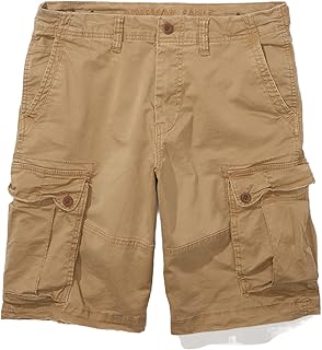 Short cargo élastique long coupe droite pour homme