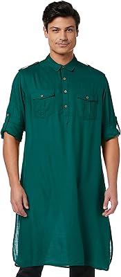 Chemise pour homme nayak avec boutons de longueur de chemise classique et boutons
