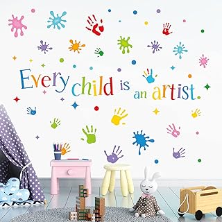 Chaque enfant est un artiste stickers muraux multicolores autocollants muraux de peinture taches patchs marques de main affiche de citation inspirante pour salle d'art enfants salon chambre chambre d'enfant décor. DIAYTAR COTE D'IVOIRE est une boutique en ligne généraliste qui propose plus de 300 000 références de produits divers, répondant ainsi aux besoins de ses clients. Avec une large gamme de produits, cette boutique en ligne est devenue une référence en Côte d'Ivoire. Elle offre une expérience d'achat en ligne pratique et sécurisée.