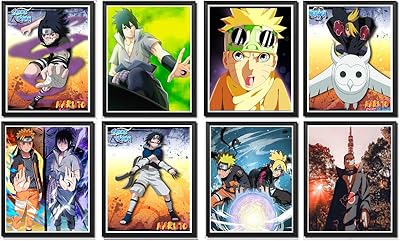 Affiche d'anime variée ninja deidara sasuke haidan, impressions sur toile colorées, 8 x