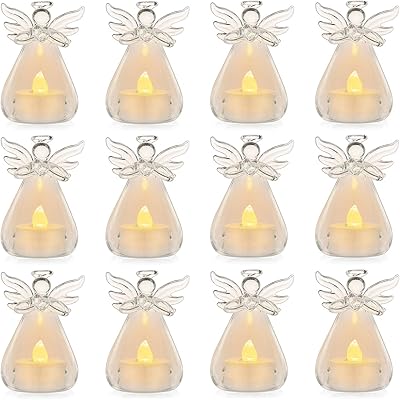 Bougeoirs en verre suspendus zikiki angel design avec bougie chauffe-plat led pour fête