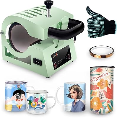 Machine de presse de tasse de girafe, presse à chaud de gobelet