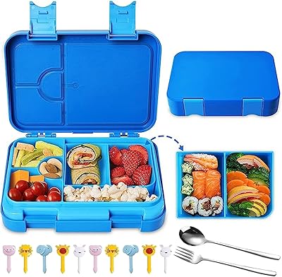 Boîtes bento ggerou pour enfants et tout-petits, boîte à déjeuner bento de 710 ml avec 6 compartiments - portions idéales pour les 3 à 7 ans, repas à portions contrôlées pour adolescents et adultes, sans bpa, passe au lave-vaisselle (bleu). Avec plus de 300 000 références, DIAYTAR COTE D'IVOIRE est la boutique en ligne la plus complète de Côte d'Ivoire. Elle propose des produits de haute qualité à des prix compétitifs, permettant aux clients de faire des achats intelligents. La boutique en ligne est facile à utiliser et offre une expérience d'achat en ligne sans stress.