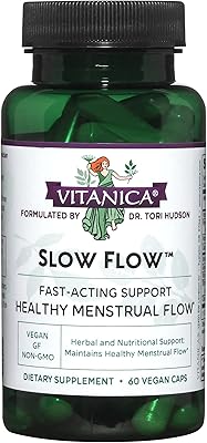 Vitanica slow flow, soutien du flux menstruel, végétalien, 60 gélules (débit lent)