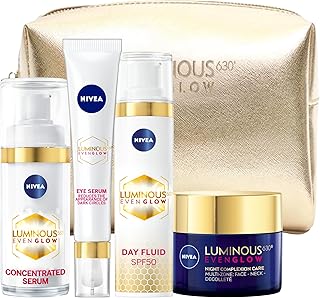 Nivea luminous 630 even glow bundle : fluide visage spf 50, protection solaire uva & uvb, 40 ml + sérum visage concentré, 30 ml + crème visage nuit, 50 ml + sérum anti-cernes & yeux gonflés, 15 ml. DIAYTAR COTE D'IVOIRE est une boutique en ligne généraliste proposant plus de 300 000 références de produits. Elle est devenue la boutique leader en Côte d'Ivoire grâce à sa large gamme de produits et à ses prix compétitifs. La boutique propose des produits de qualité pour répondre aux besoins de ses clients.