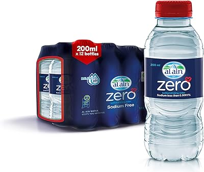 Bouteille d'eau potable al ain zero - 200 ml (paquet de 12 bouteilles)