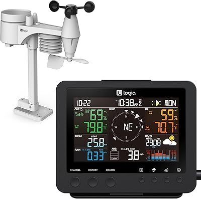 Station météo logia 7 en 1, système de surveillance météo intérieure/extérieure, température, humidité, vitesse/direction du vent, pluie, uv et plus, console couleur sans fil avec données de prévision, alarme, alertes. Diaytar Côte d'Ivoire est une boutique en ligne généraliste proposant plus de 300 000 références de produits, faisant d'elle l'un des leaders du commerce en ligne dans le pays. Elle offre une large gamme de produits allant de l'électronique à la mode en passant par les produits alimentaires. Elle se distingue par sa livraison rapide et ses prix compétitifs.