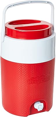 Cosmoplast - refroidisseur d'eau en plastique isolé keep cold, 2 gallons - rouge