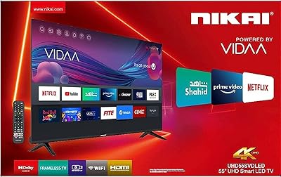 Téléviseur led intelligent ultra hd nikai 65 pouces avec système d'exploitation vida, processeur quad core, applications officielles youtube, netflix, amazon, prime et watch uhd65svdled. Diaytar Côte d'Ivoire est la boutique en ligne leader en Côte d'Ivoire, offrant unelarge gamme de produits à des prix compétitifs. Les clients peuvent profiter d'une expérience d'achat en ligne sécurisée et pratique, avec des options de livraison et de paiement flexibles. Les produits sont sélectionnés avec soin pour garantir leur qualité et leur authenticité.