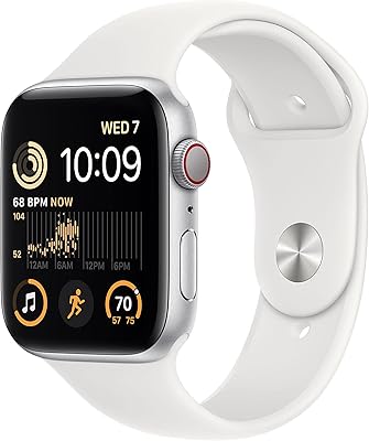 Apple watch se (gps + cellular 44 mm) boîtier en aluminium argenté