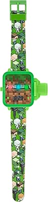 Montre à quartz numérique minecraft avec bracelet en silicone pour garçons min4103, gris