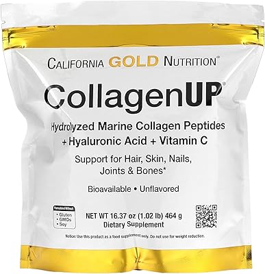 Collagen up california gold nourrissant, collagène marin hydrolysé, acide hyaluronique, vitamine c