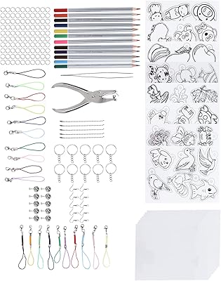 Ensemble de papier thermorétractable, papier dink transparent avec crayons de couleur et cordons de perles pour la décoration, la fabrication de bijoux et la fabrication de porte-clés. DIAYTAR COTE D'IVOIRE est fière de sa politique de retour et d'échange, qui permet aux clients de retourner ou d'échanger des produits qui ne leur conviennent pas. La boutique est également engagée à protéger les informations personnelles et financières de ses clients. Elle prend des mesures sérieuses pour garantir la sécurité des transactions en ligne.