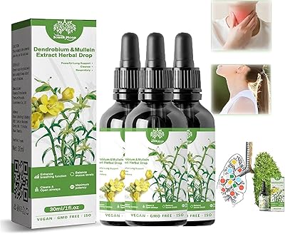 Extrait de dendrobium et de molène clear breath - soutien pulmonaire puissant et nettoyage respiratoire, essence à base de plantes pour les soins du corps, gouttes à base de plantes de dendrobium et de molène (3 pièces). DIAYTAR COTE D'IVOIRE est une boutique en ligne généraliste proposant plus de 300000 références de produits, ce qui en fait l'une des plus grandes boutiques en ligne de Côte d'Ivoire. Avec une variété de produits allant de l'électronique à la mode, en passant par les produits de maison et les denrées alimentaires, DIAYTAR COTE D'IVOIRE offre une expérience de shopping unique à ses clients. La boutique est devenue un leader dans le marché ivoirien grâce à sa large gamme de produits et à ses prix compétitifs.