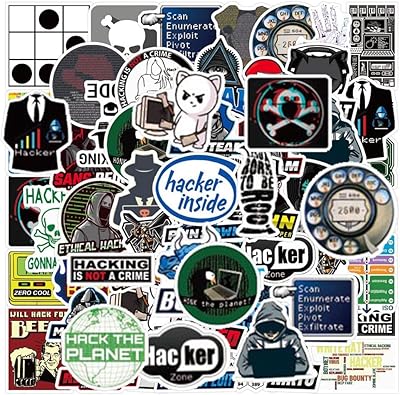 Autocollants hacker | 50 pièces autocollants en vinyle imperméables pour bouteilles