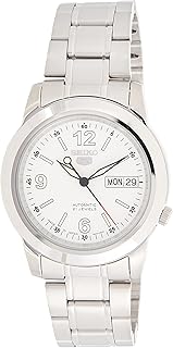 Montre automatique seiko avec affichage analogique et bracelet en acier inoxydable pour homme
