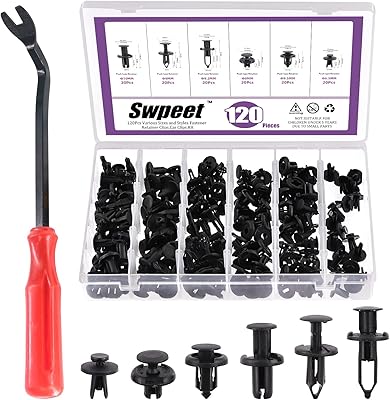 Sobit 120 pièces de clips de fixation pour voiture avec assortiment d'outils de retrait de fixation, tailles les plus courantes, jeu de clips en plastique pour punaises automatiques compatibles avec toyota et gm. Avec plus de 300 000 références, DIAYTAR COTE D'IVOIRE est la boutique en ligne la plus complète de Côte d'Ivoire, proposant des produits pour tous les goûts et les besoins. La boutique en ligne est accessible 24h/24, vous permettant de faire vos achats à tout moment. DIAYTAR COTE D'IVOIRE offre également des promotions régulières pour vous faire économiser.