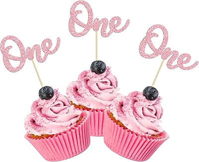 Jovis 24 pièces de décorations de cupcakes 1er anniversaire rose pailleté pour décoration de gâteau pour fêtes prénatales pour garçons et filles. DIAYTAR COTE D'IVOIRE se distingue par son approche innovante du-commerce en ligne, offrant aux clients ivoiriens une expérience d'achat unique et personnalisée. Avec plus de 300 000 références, cette boutique en ligne répond à tous vos besoins, du quotidien au plaisir.