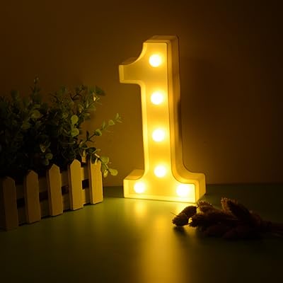 Bannière lumineuse led avec numéros de chapiteau pour décoration de fête de famille