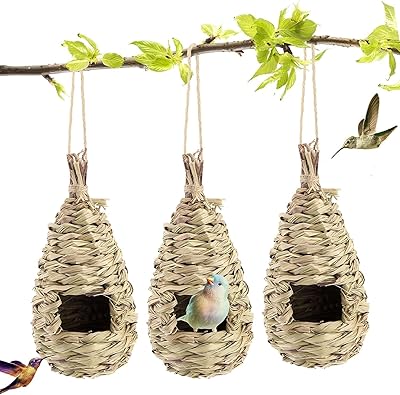 3 pièces naturel suspendus nichoirs d'oiseaux maisons d'oiseaux pour jardin extérieur robin colibri