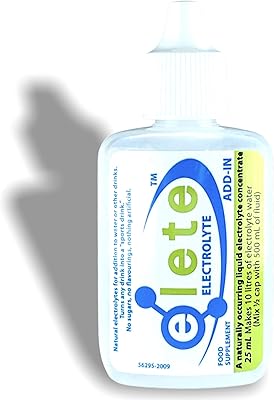 Gouttes d'hydratation électrolytiques elite, flacon de poche de 25 ml, pour 10 l