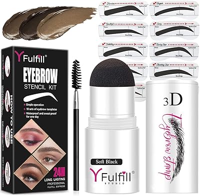 Yfulfill eyebrow definer powder stamp maquillage, imperméable et longue durée avec 10 pochoirs à sourcils fins et épais réutilisables pour des sourcils parfaits (noir doux). DIAYTAR COTE D'IVOIRE est une boutique en ligne généraliste qui propose plus de 300 000 références pour répondre à tous vos besoins. Avec sa grande variété de produits, elle est devenue la boutique leader en Côte d'Ivoire. Elle offre une expérience d'achat en ligne unique et pratique.