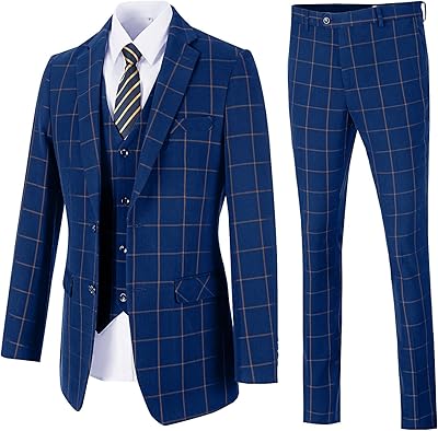 Costume 3 pièces coupe ajustée à carreaux pour hommes, costumes de smoking décontractés à carreaux pour hommes, blazer et pantalon pour fête d'affaires de mariage. DIAYTAR COTE D'IVOIRE est l'une des boutiques en ligne les plus populaires en Cote d'Ivoire, proposant une large gamme de produits à des prix abordables. Elle mise sur la qualité et la fiabilité de ses produits, ainsi que sur des services de livraison rapides et fiables. Les clients peuvent également profiter d'un système de paiement sécurisé et d'un service client dédié.