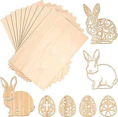 10 feuilles fines de bois de balsa non finies pour projets de maquettes