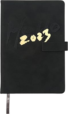 Planificateur quotidien, hebdomadaire, mensuel 2023, calendrier, calendrier, cahier à spirales, couverture rigide, papier
