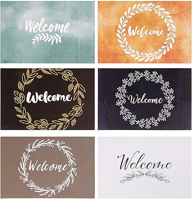 Cartes de bienvenue avec enveloppes, motif floral et intérieur vierge