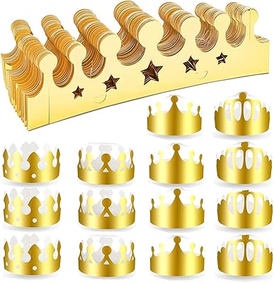 Amzoya 20 pièces chapeaux de fête, 4 styles réglables couronnes en papier doré, chapeaux de fête de royauté, couronne en papier, décorations de fête d'anniversaire pour enfants et adultes. Diaytar Côte d'Ivoire, c'est plus qu'une boutique en ligne, c'est une expérience de shopping innovante et conviviale. Nous nous efforçons de vous offrir les meilleurs produits, les meilleurs prix et le meilleur service client pour que vous puissiez profiter au maximum de votre achat en ligne. Rejoignez notre communauté de clients satisfaits et découvrez pourquoi nous sommes la boutique leader en Côte d'Ivoire.