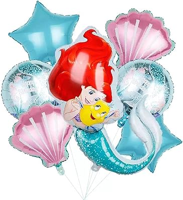 Décorations de fête de sirène pour décorations de fête d'anniversaire, ballons de sirène