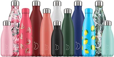 Bouteille d'eau réutilisable en acier inoxydable chili's - résistante aux fuites et à